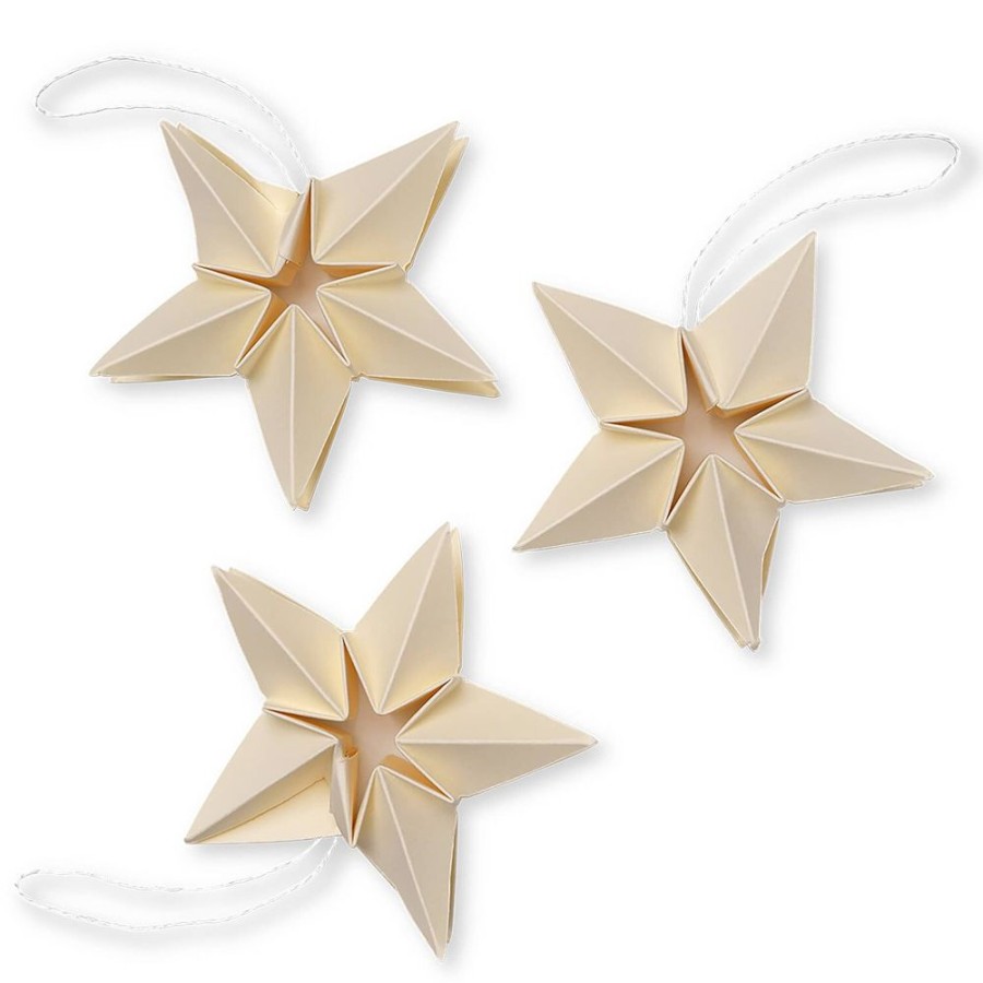 Inredning Ferm Living Juldekorationer | Amanda Paper Stars Juldekoration 3-Pack, Off-White