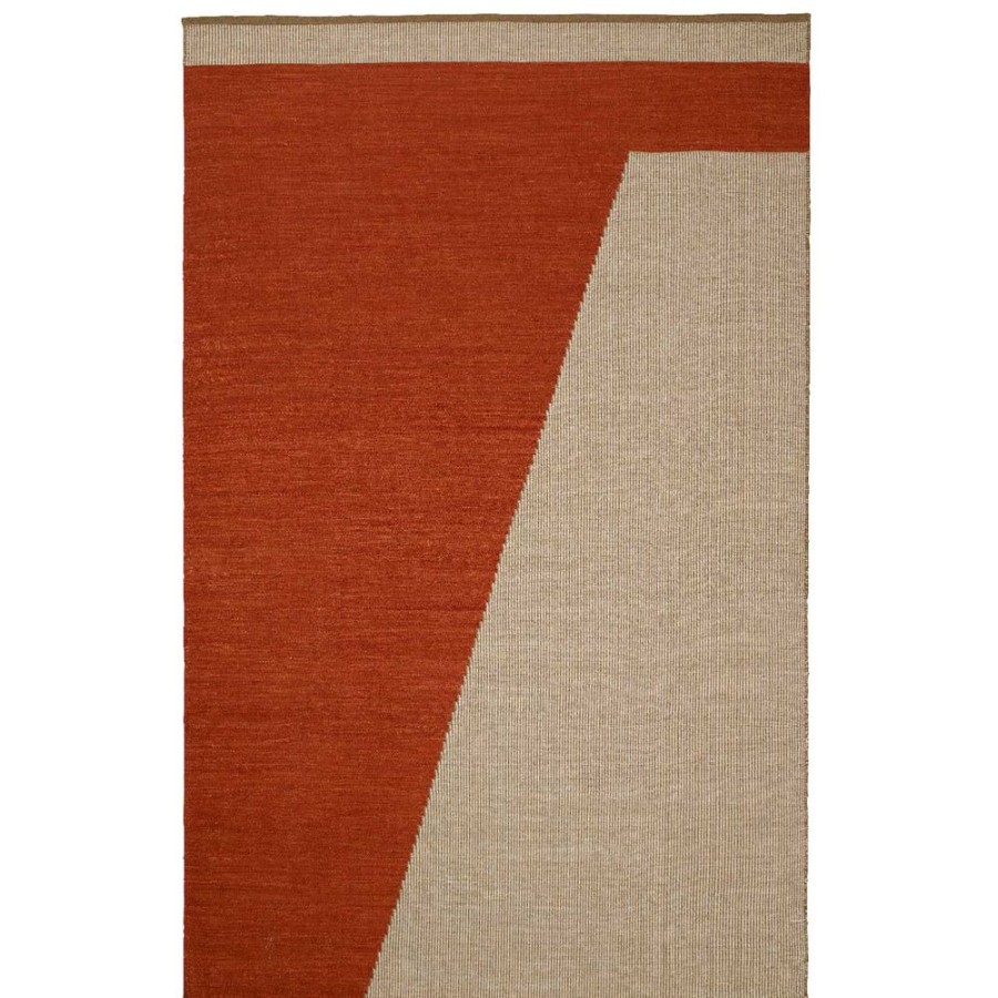 Mattor Chhatwal & Jonsson Viskosmattor & Polyestermattor | Una Matta Sparbar 230X320 Cm, Rust/Beige/Offwhite