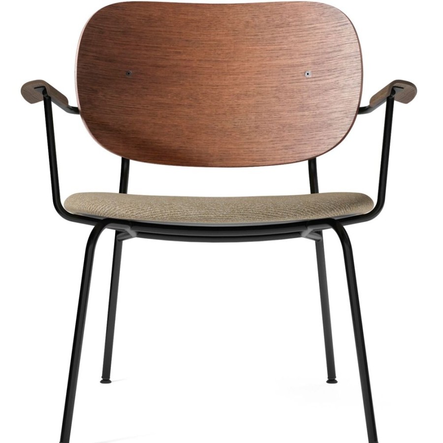 Mobler Audo Copenhagen Fatoljer | Co Loungestol Svarta Ben, Sits Moss 019 / Rygg + Arm Morkbetsad Ek