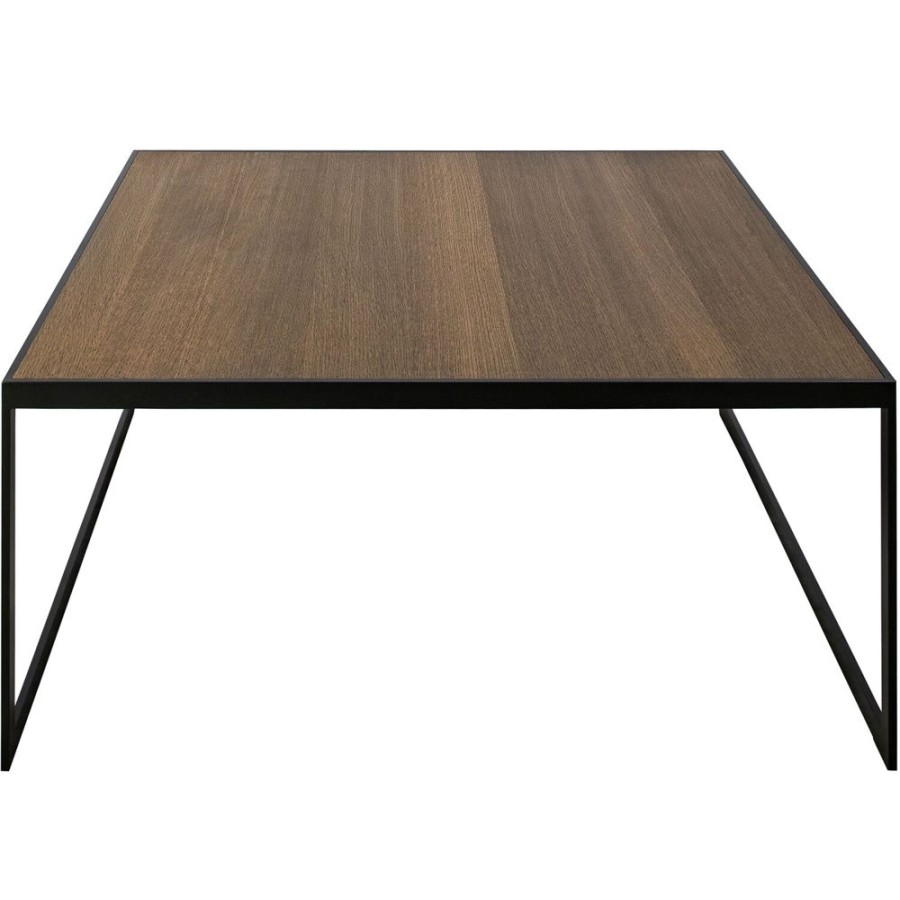 Mobler Englesson Soffbord | Square Soffbord, 102X102 Cm, Svart/Burned Walnut