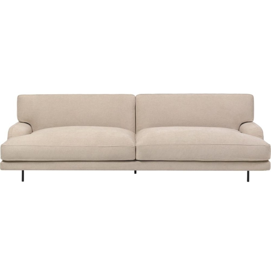 Mobler GUBI 2-Sitssoffor | Flaneur Soffa Fc 2-Sits, Ben Svart / Hot Madison 073 Beige