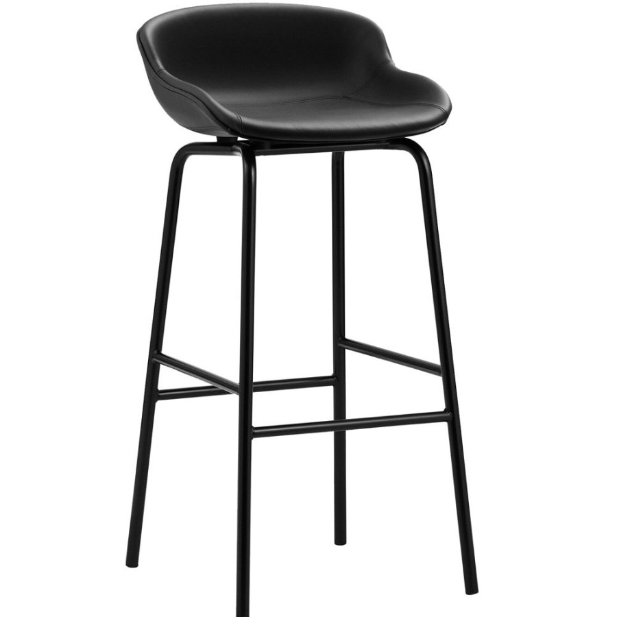 Mobler Normann Copenhagen Barstolar | Hyg Barstol 75 Cm, Svart Lader / Svart