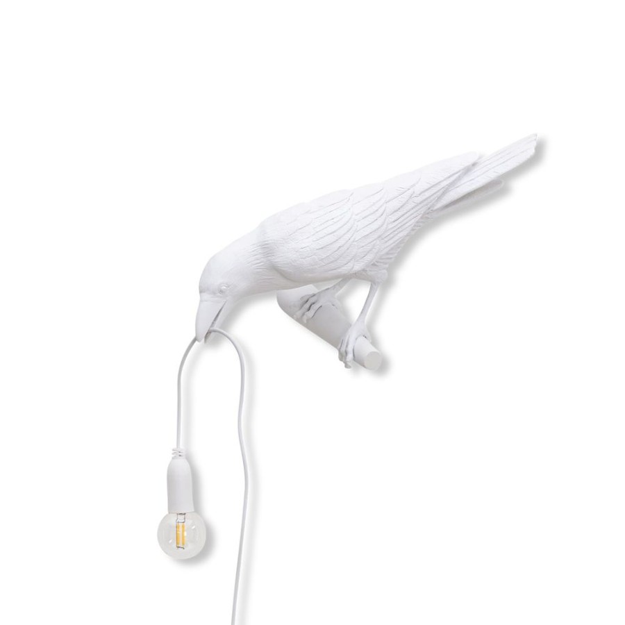 Belysning Seletti Vagglampor | Bird Lamp Looking Left, Vit