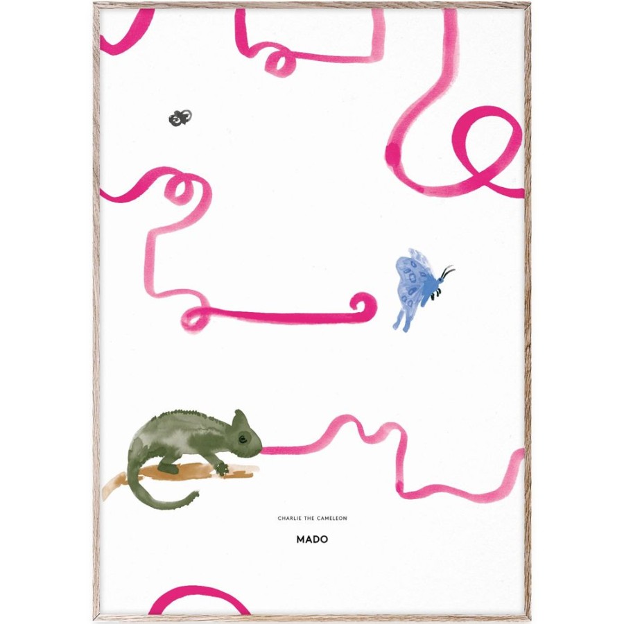 Inredning MADO Posters | Charlie The Chameleon Poster, 50X70 Cm