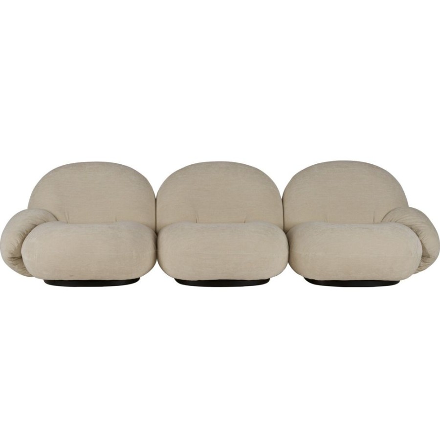 Mobler GUBI 3-Sitssoffor | Pacha Soffa3-Sits Pg4, Belsuede 007 / Black Base