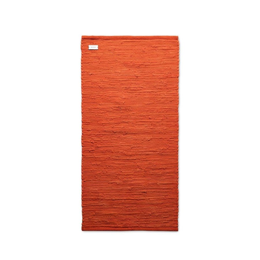 Mattor Rug Solid Bomullsmattor & Trasmattor | Cotton Matta Solar Orange, 65X135 Cm