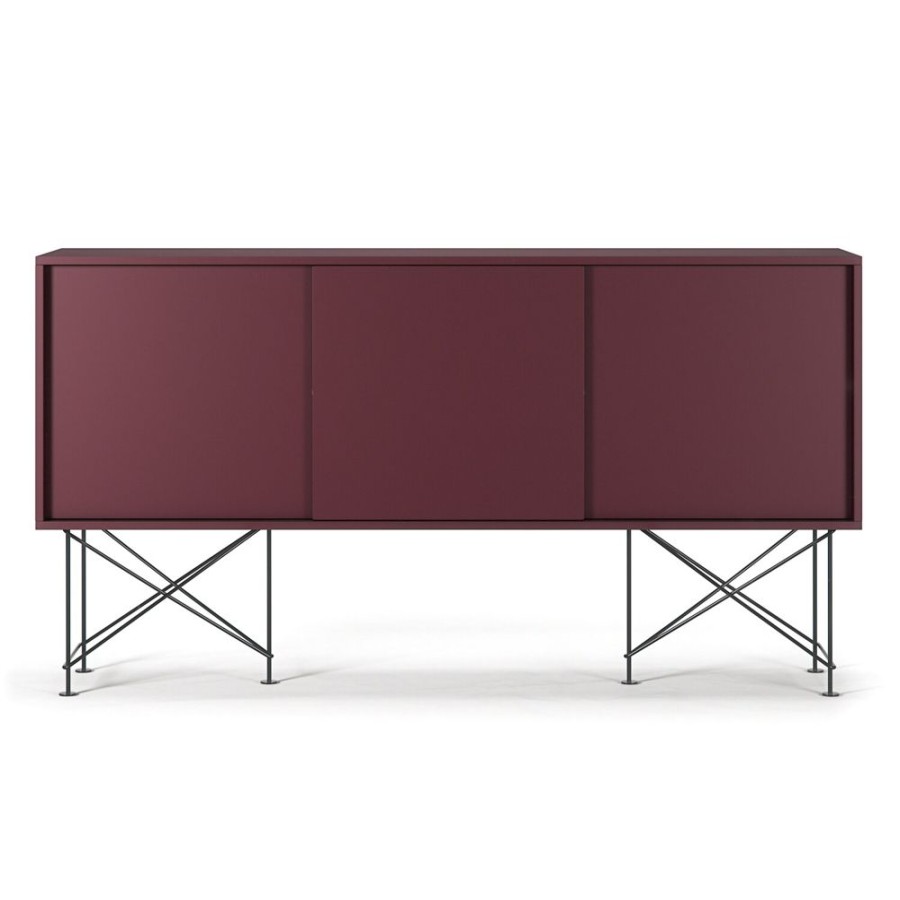 Mobler Decotique Sideboards | Vogue Sideboard 180H, Vinrod/3Wr/Svart