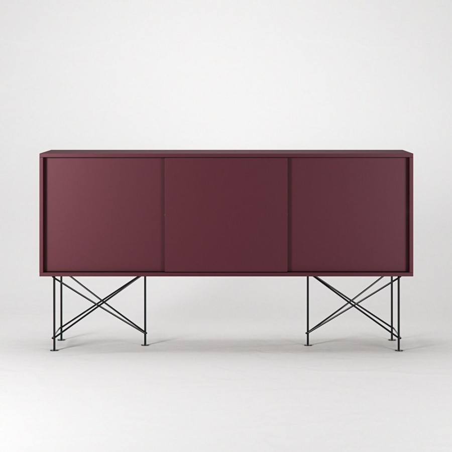 Mobler Decotique Sideboards | Vogue Sideboard 180H, Vinrod/3Wr/Svart