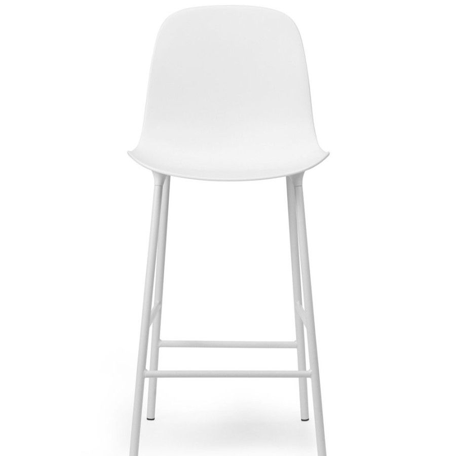 Mobler Normann Copenhagen Barstolar | Form Barstol Hog Rygg 65 Cm Stal, Vit