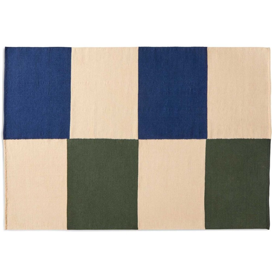 Mattor HAY Ullmattor | Flat Works Ullmatta, Peach Green Check, 200X300 Cm