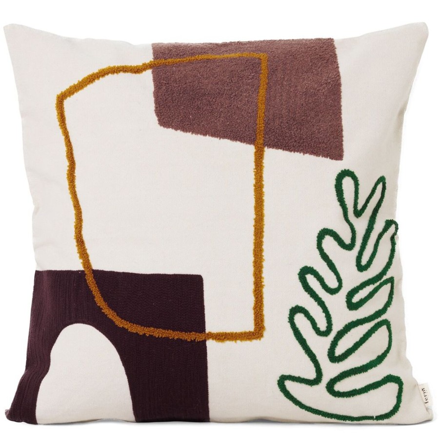 Textil Ferm Living Prydnadskuddar & Kuddfodral | Mirage Kudde 50X50 Cm, Leaf