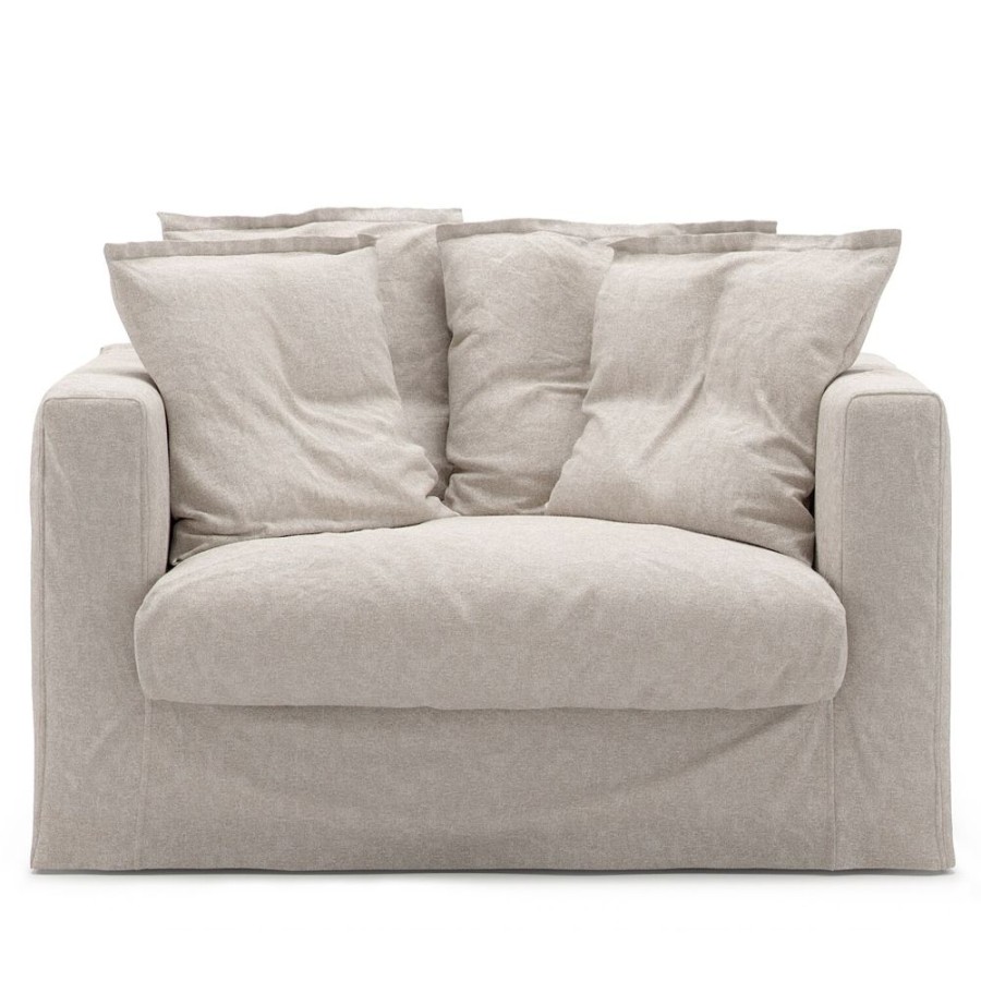 Mobler Decotique Fatoljer | Le Grand Air Loveseat Fatolj Linne, Natural Blonde