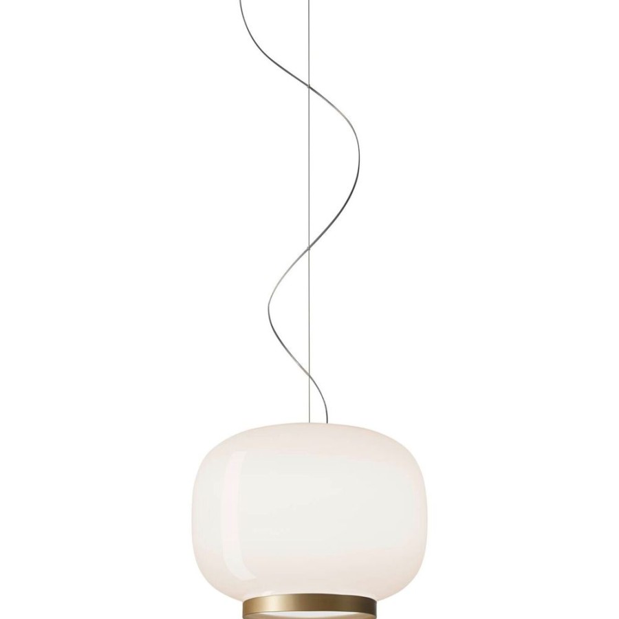 Belysning Foscarini Taklampor | Chouchin Reverse 1 Pendel, Vit / Guld