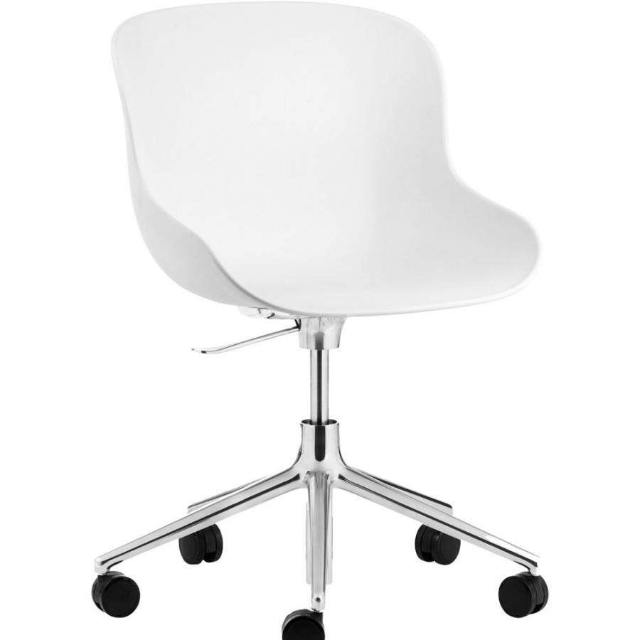 Mobler Normann Copenhagen Kontorsstolar | Hyg Snurrstol 5W, Aluminium/Vit