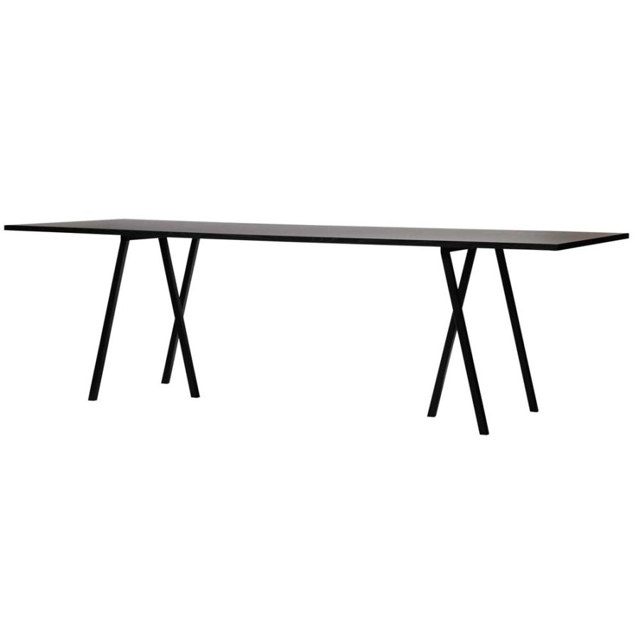 Mobler HAY Matbord | Loop Stand Bord 200 Cm, Linoleum / Svart