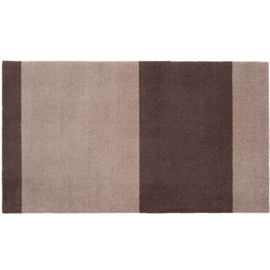 Mattor Tica Copenhagen Plastmattor | Stripes Matta Sand / Brun, 67X120 Cm