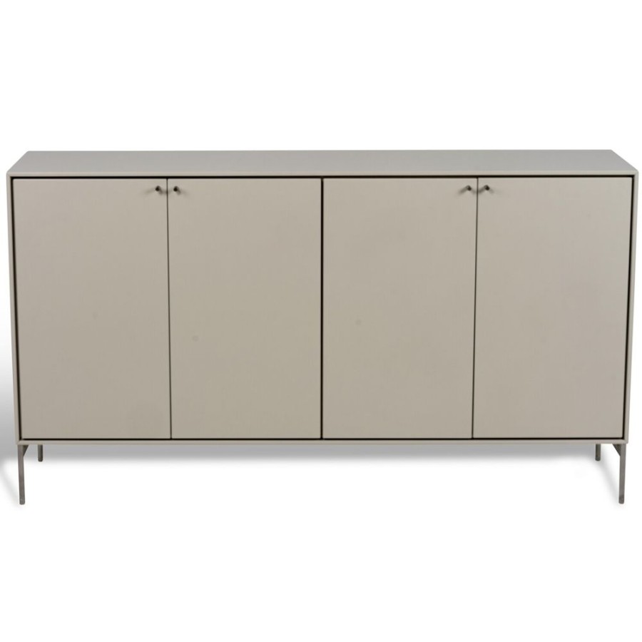 Mobler Mavis Sidobord & Smabord | Volt Skank, Beige/Rostfritt Stal