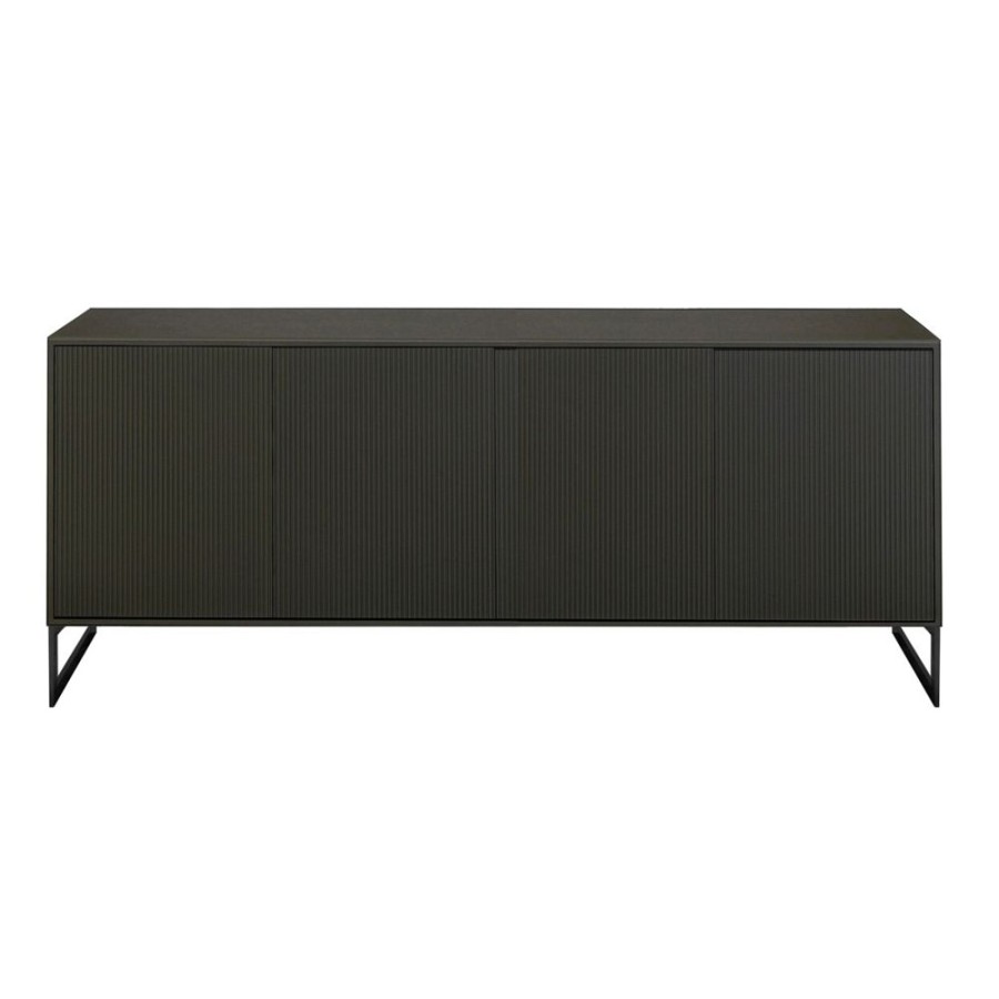 Mobler Englesson Sideboards | Line Skank 4 Dorrar, Svart/Svart