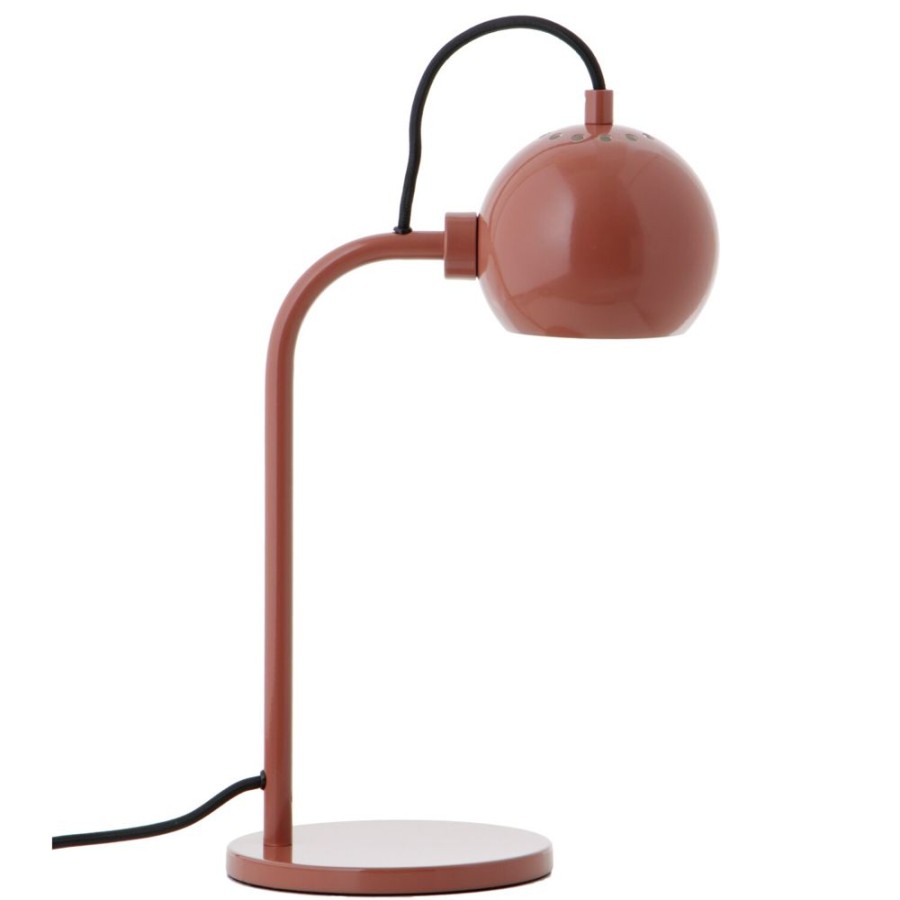 Belysning Frandsen Bordslampor | Ball Single Bordslampa, Glossy Rod