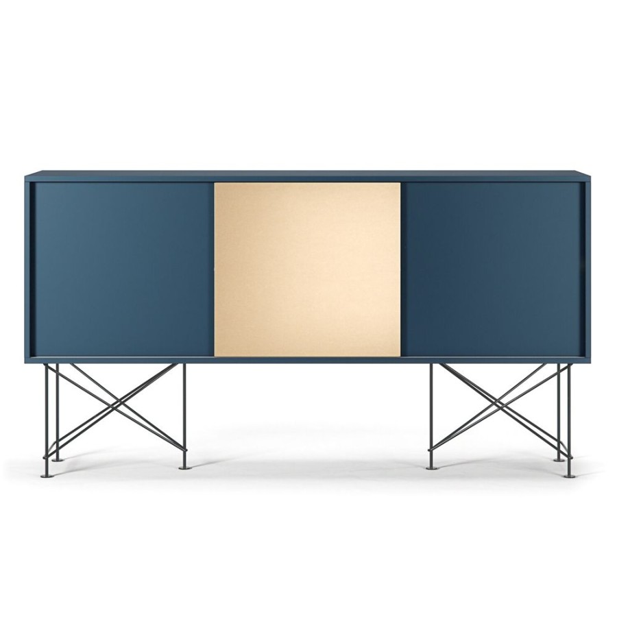 Mobler Decotique Sideboards | Vogue Sideboard 180H, Morkbla/2Db1B/Svart