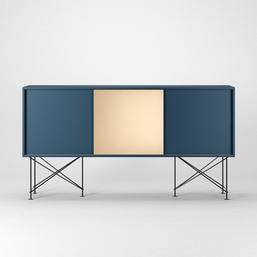 Mobler Decotique Sideboards | Vogue Sideboard 180H, Morkbla/2Db1B/Svart