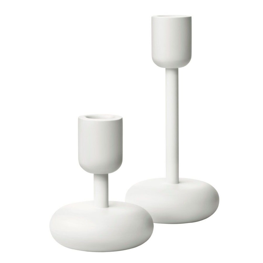 Inredning Iittala Ljusstakar | Nappula Ljusstakar 2-Pack, Vit