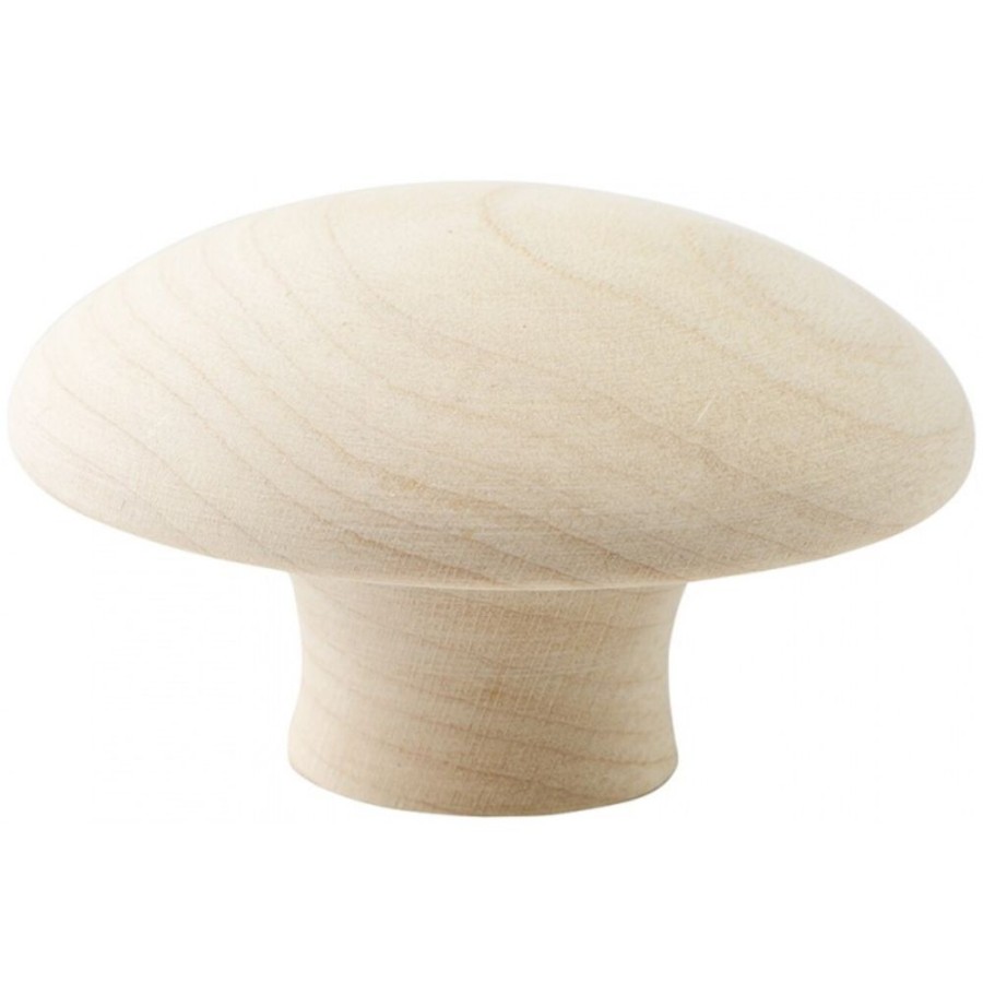 Inredning Beslag Design Knoppar & Beslag | Mushroom Knopp 50 Mm, Obehandlad Bjork