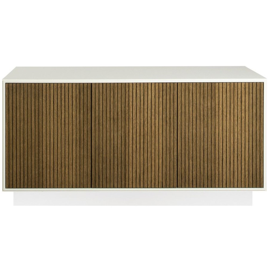 Mobler Englesson Sideboards | Line Burned Walnut Skank Med 3 Dorrar, Vit