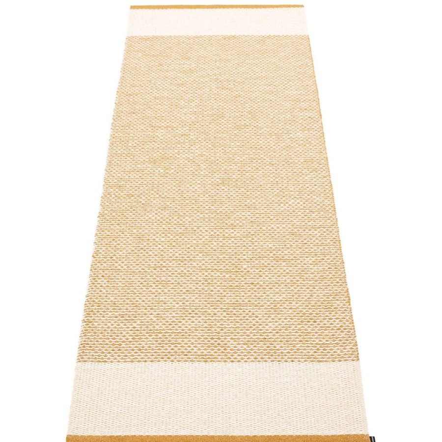 Mattor Pappelina Plastmattor | Edit Matta Ochre / Vanilla / Beige Metallic, 85X260 Cm