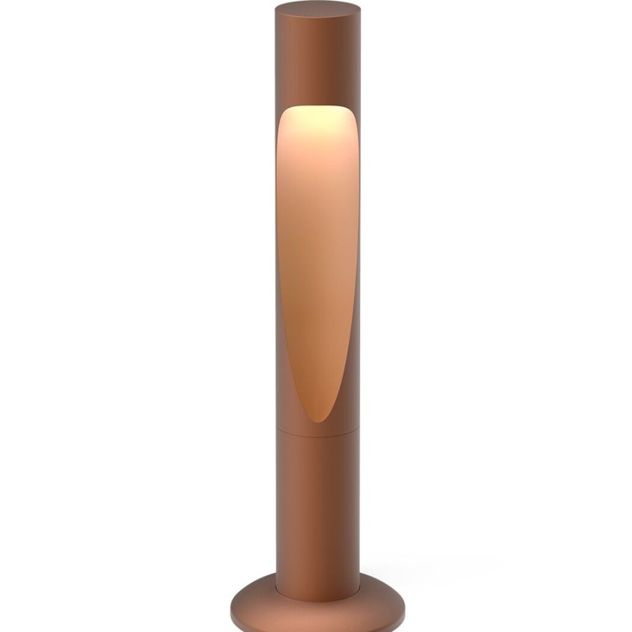 Belysning Louis Poulsen Utebelysning | Flindt Garden Pollare Kort Corten Jordspett Utan Adapter, 2700K