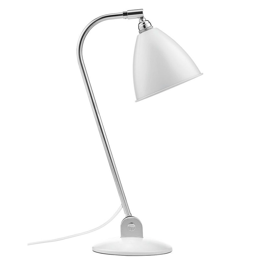 Belysning GUBI Bordslampor | Bestlite Bl2 Bordslampa, Krom/Soft White Semi Matte