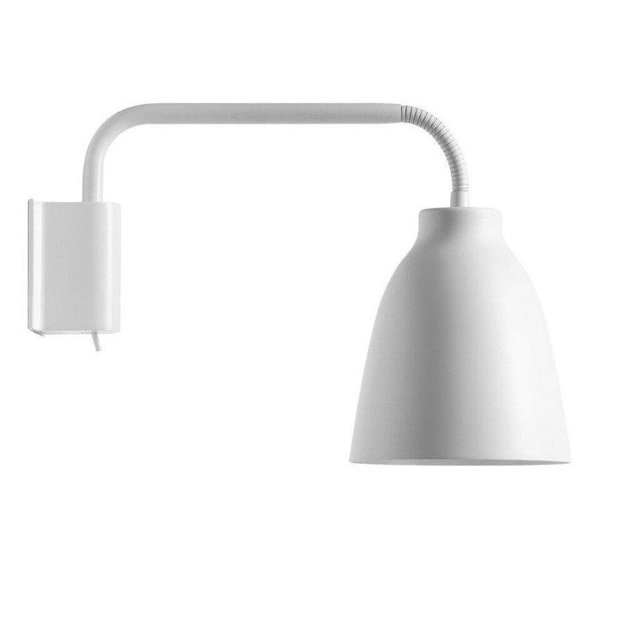 Belysning Fritz Hansen Vagglampor | Caravaggio Read Vagglampa O14 Cm, Vit