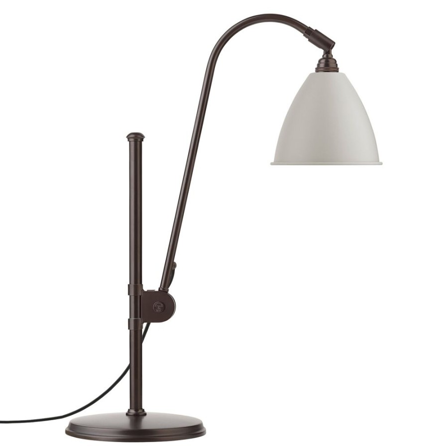 Belysning GUBI Bordslampor | Bestlite Bl1 Bordslampa, Black Brass/Classic White