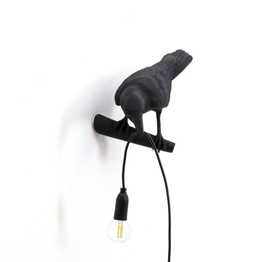 Belysning Seletti Vagglampor | Bird Lamp Looking Left, Svart