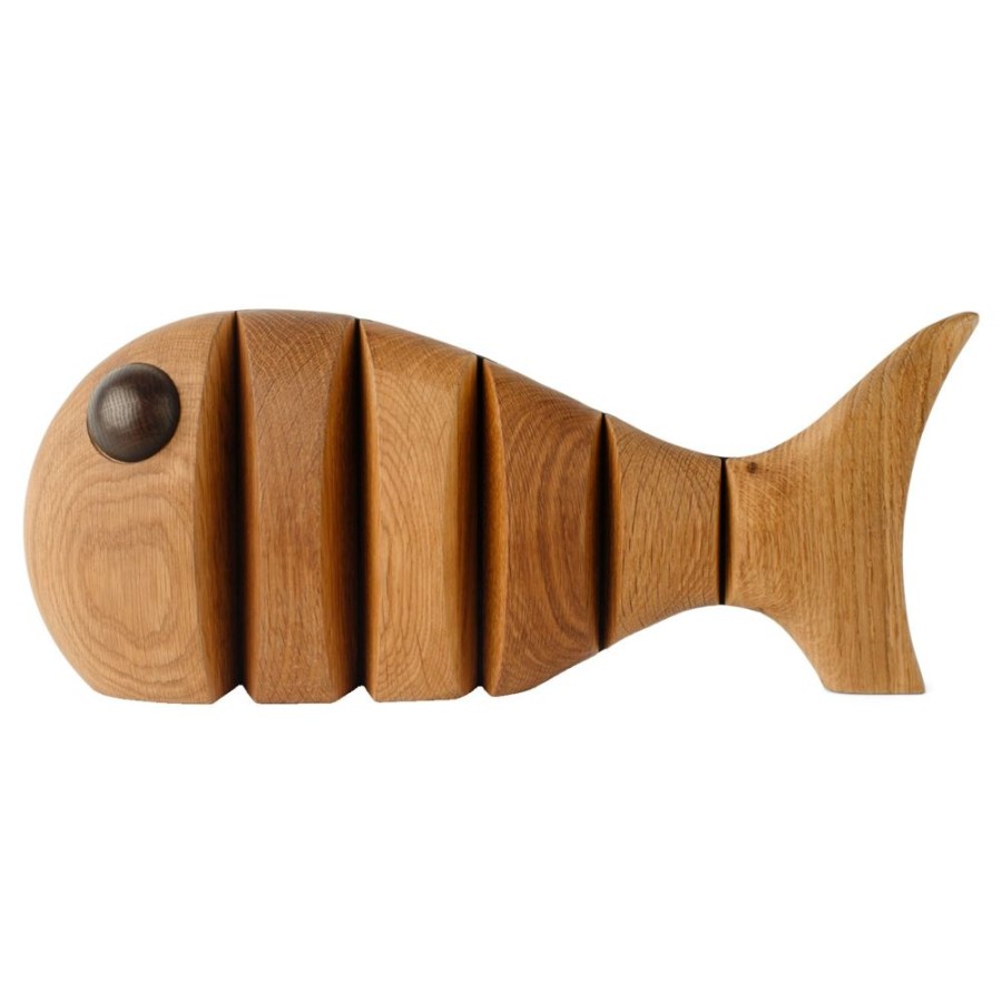 Inredning Spring Copenhagen Skulpturer & Dekorativa Accessoarer | The Wood Fish Trafigur, 44 Cm