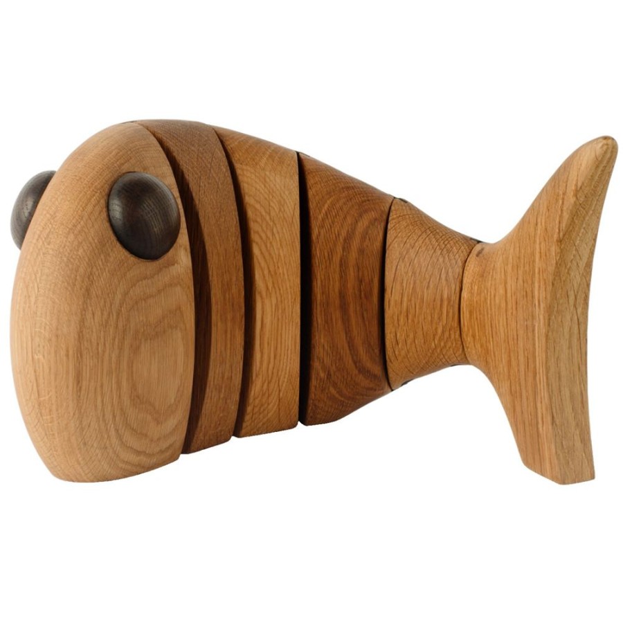 Inredning Spring Copenhagen Skulpturer & Dekorativa Accessoarer | The Wood Fish Trafigur, 44 Cm