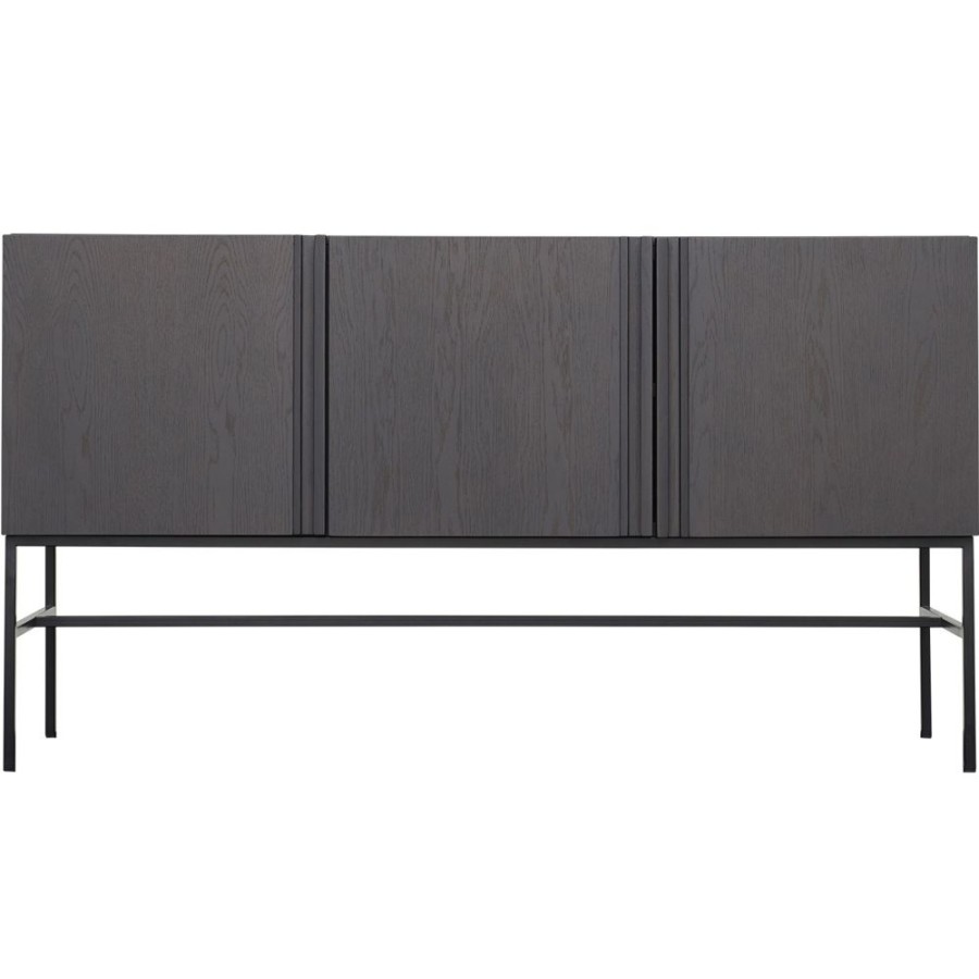 Mobler Fogia Sideboards | Boss Skap Med Tre Dorrar, Svartbetsad