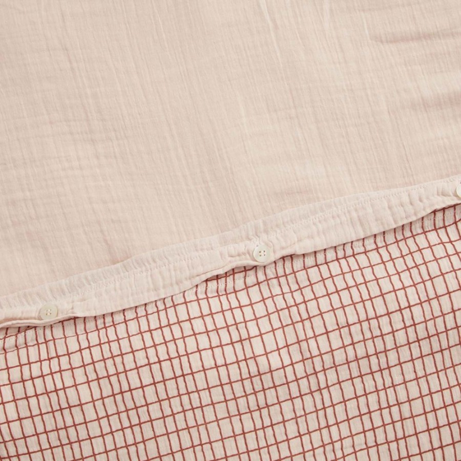 Textil Garbo & Friends Baddset | Checks Rust Paslakanset Muslin Junior, 100X140 Cm / 40X45 Cm