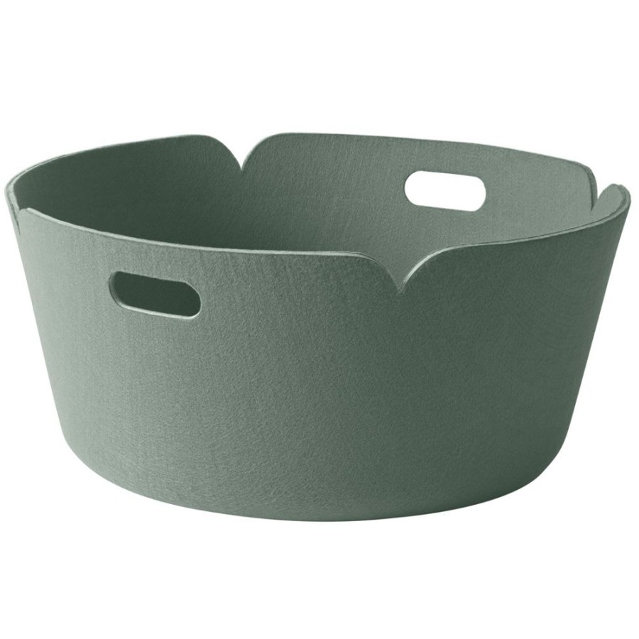 Inredning Muuto Korgar | Restore Forvaringskorg Rund, Dusty Green