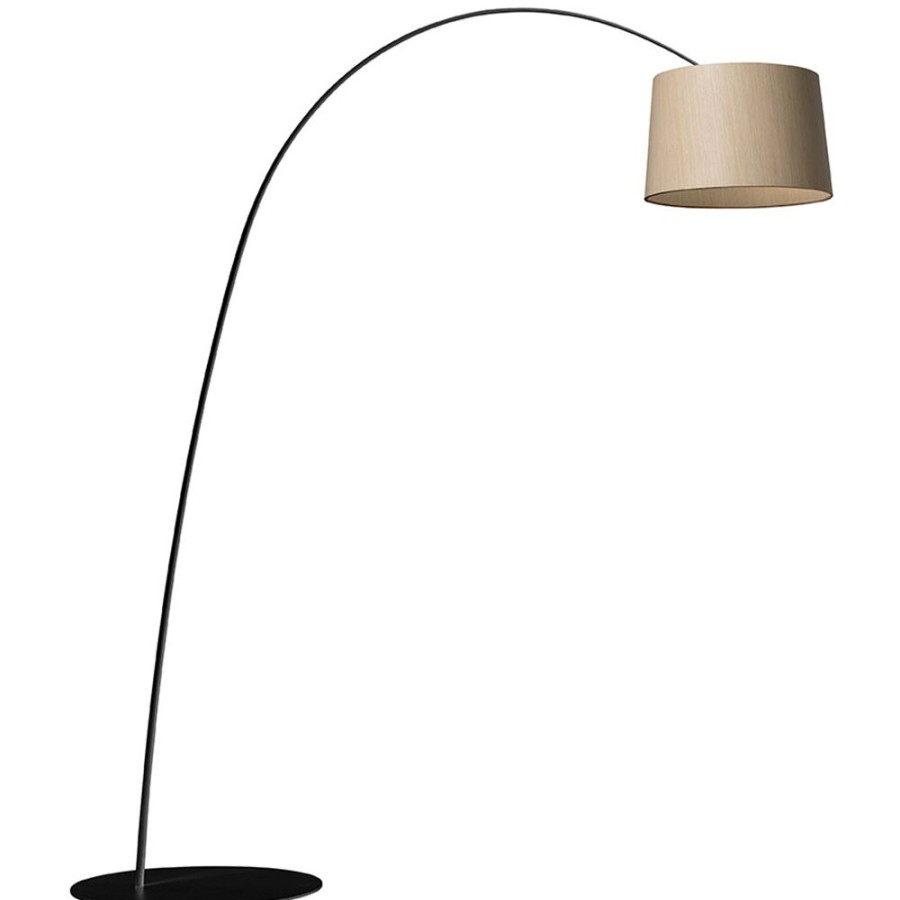 Belysning Foscarini Golvlampor | Twiggy Wood Golvlampa, Svart