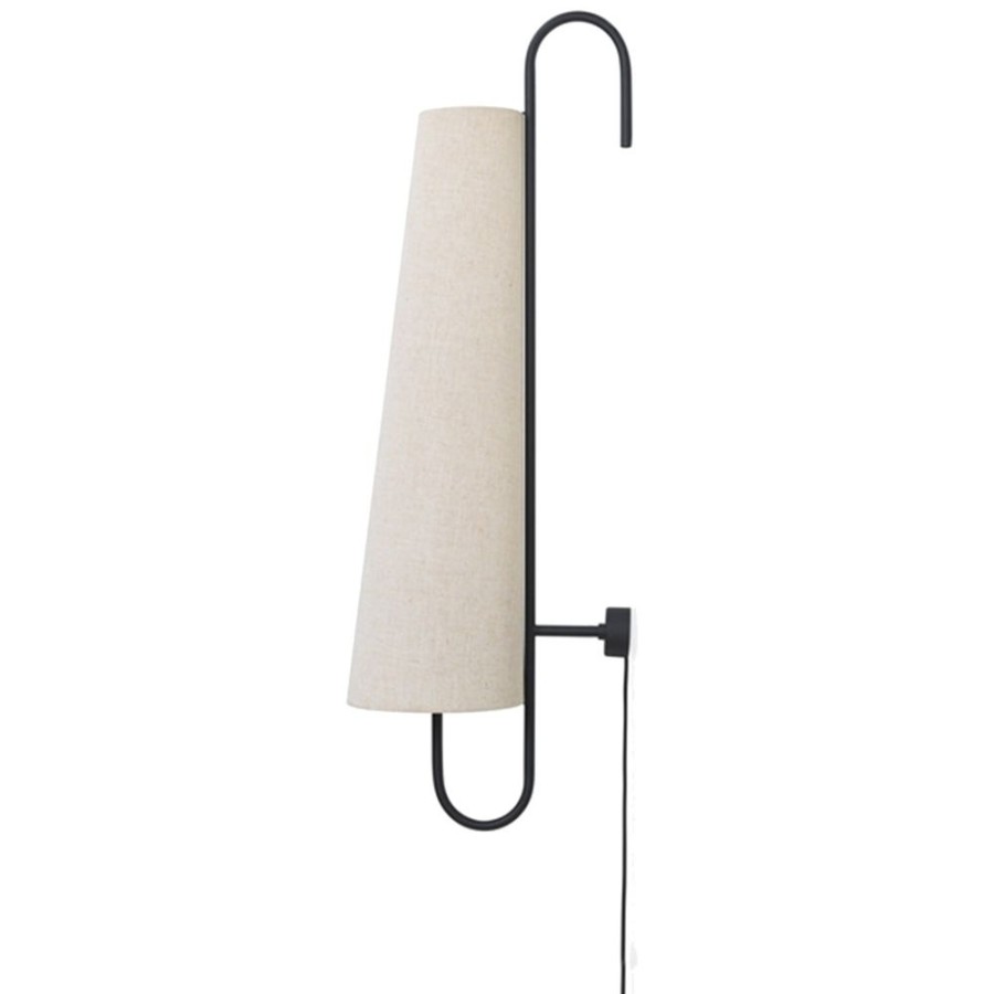 Belysning Ferm Living Vagglampor | Ancora Vagglampa, Natural/Svart