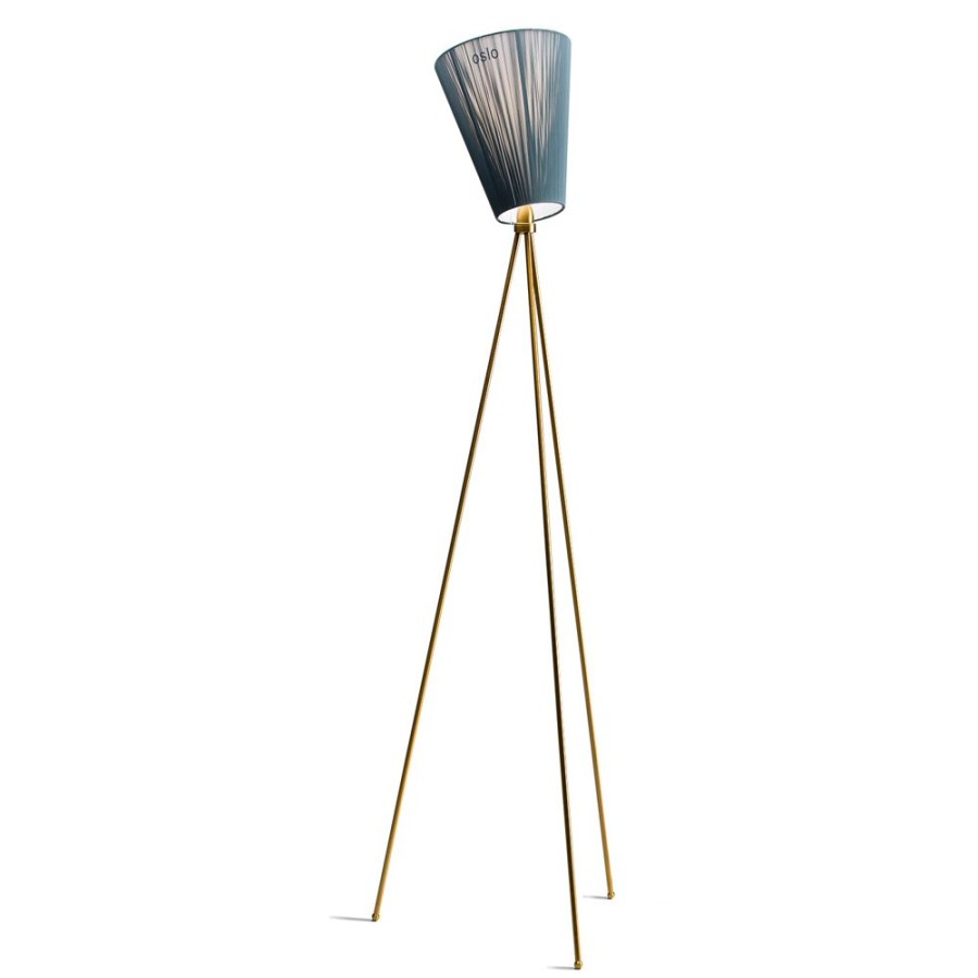 Belysning Northern Golvlampor | Oslo Wood Golvlampa Jubileumsmodell, Gold/Green