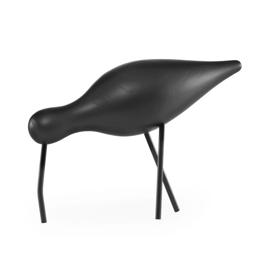 Inredning Normann Copenhagen Skulpturer & Dekorativa Accessoarer | Shorebird Large, Svart/Svart