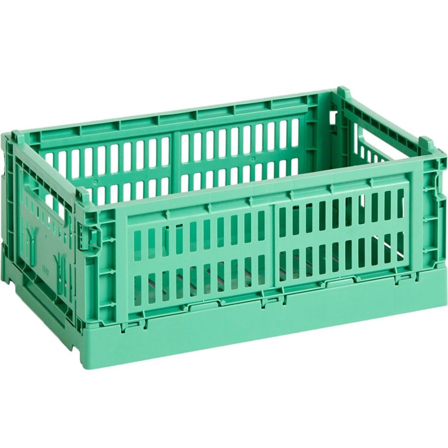 Inredning HAY Boxar & Askar | Colour Crate Forvaringslada S, 17X26,5 Cm, Dark Mint