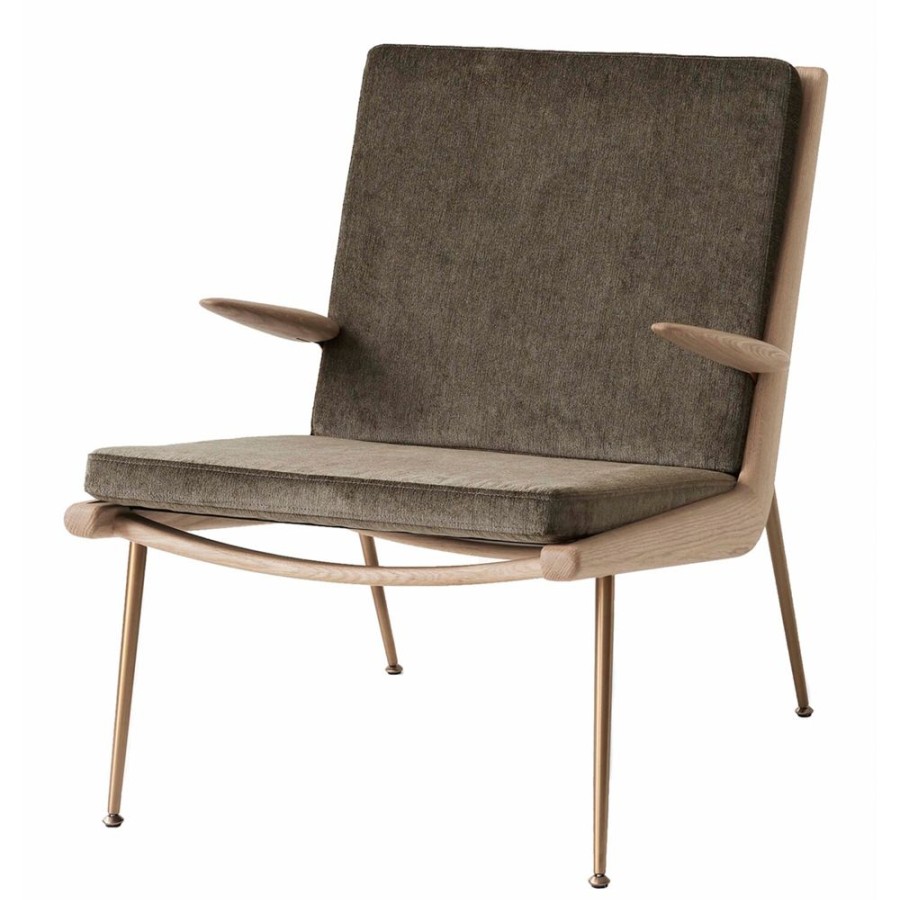 Mobler &Tradition Fatoljer | Boomerang Hm1 Loungestol, Vitoljad Ek / Duke 004