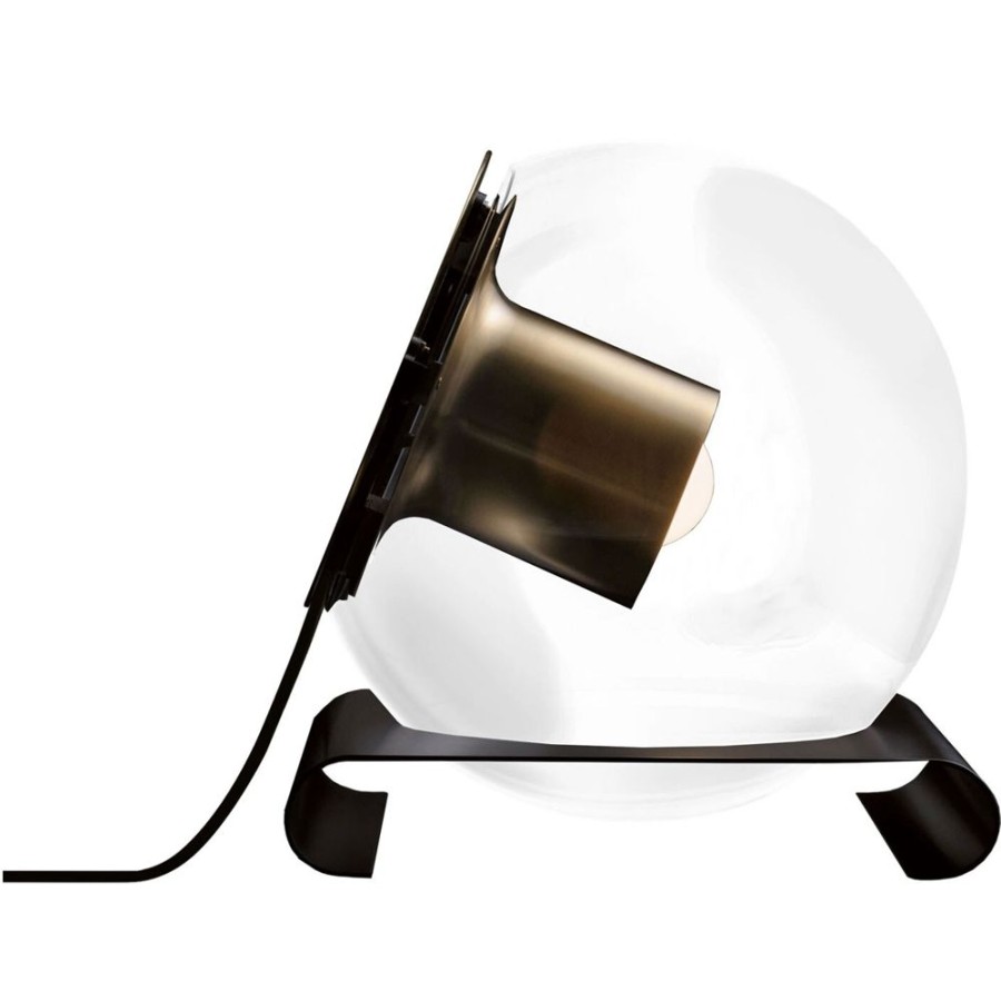 Belysning Oluce Bordslampor | The Globe 228 Bordslampa, Satin Gold / Anodiserat Brons