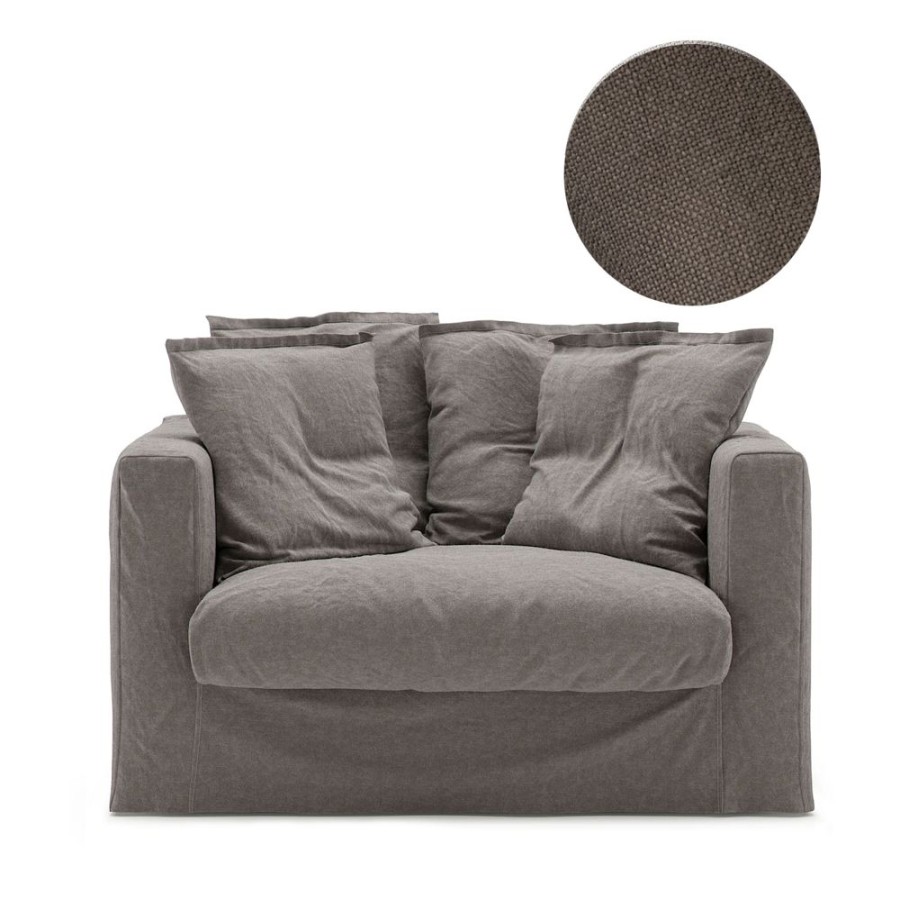 Mobler Decotique Kladslar | Le Grand Air Loveseat Kladsel Linne, Smokey Granite