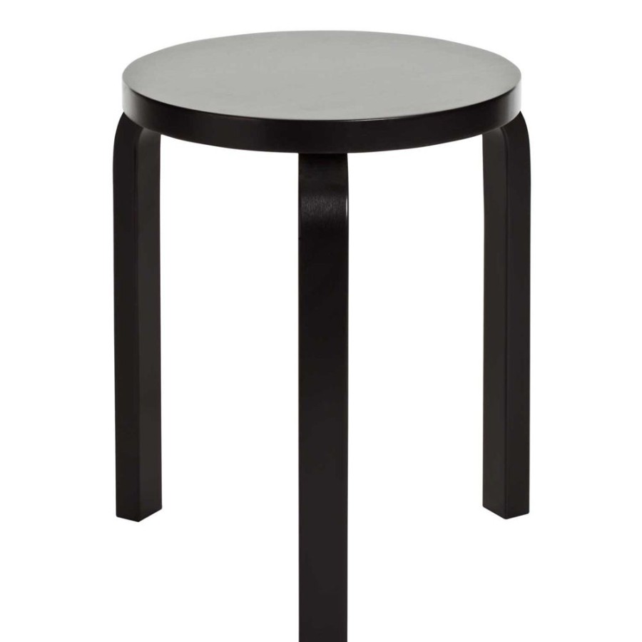 Mobler Artek Pallar | 60 Pall 3 Ben, Svart Lack/Svart