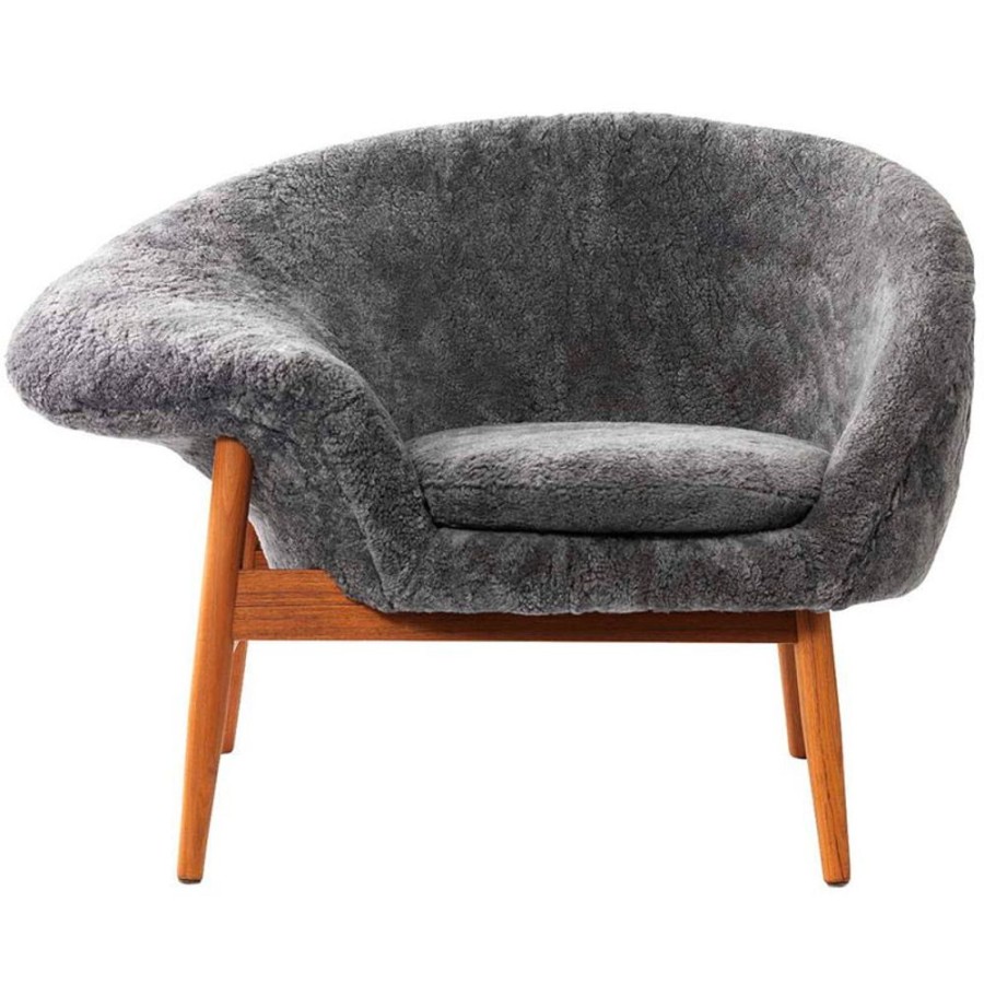 Mobler Warm Nordic Fatoljer | Fried Egg Loungestol, Scandinavian Grey