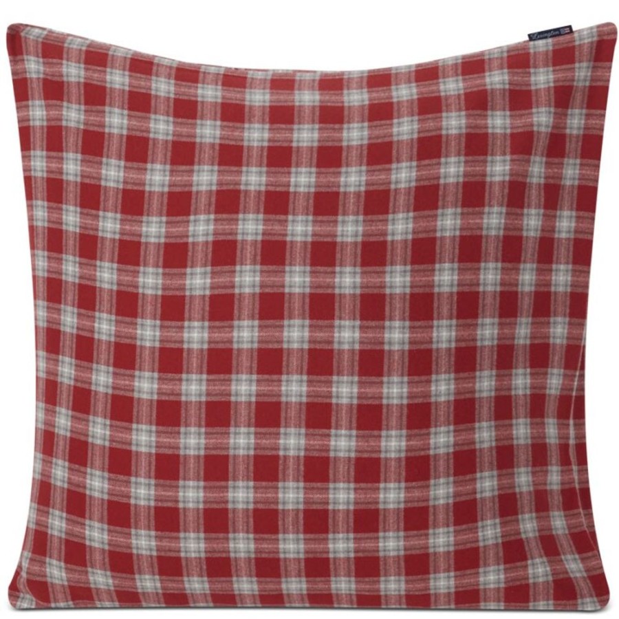 Textil Lexington Orngott | Checked Cotton Flannel Orngott 65X65 Cm, Gra / Vit / Rod